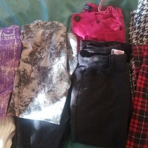 Girls 4t/5t Pants leggings pajamas 10pcs